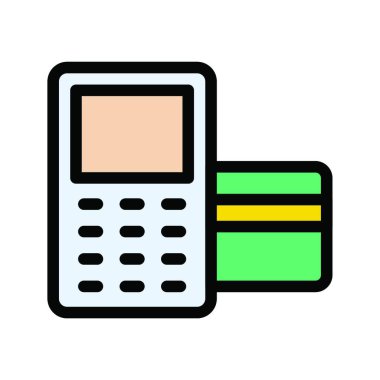 edc makine simgesi, vektör illüstrasyonu 