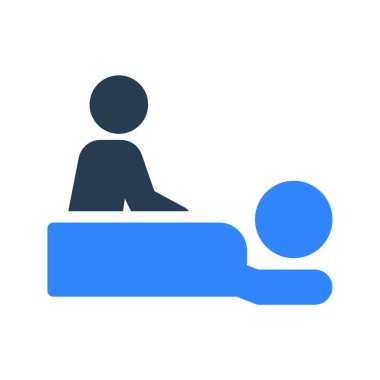 Fizyoterapi ikonu vektör illüstrasyonu