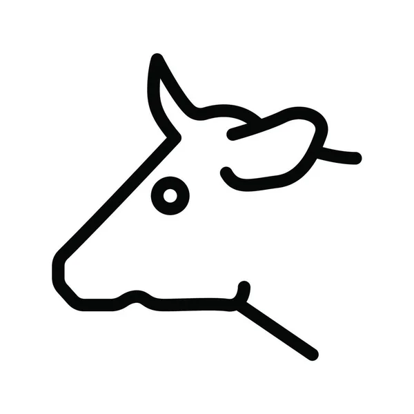 Cow Web Icon Vector Illustration — 스톡 벡터