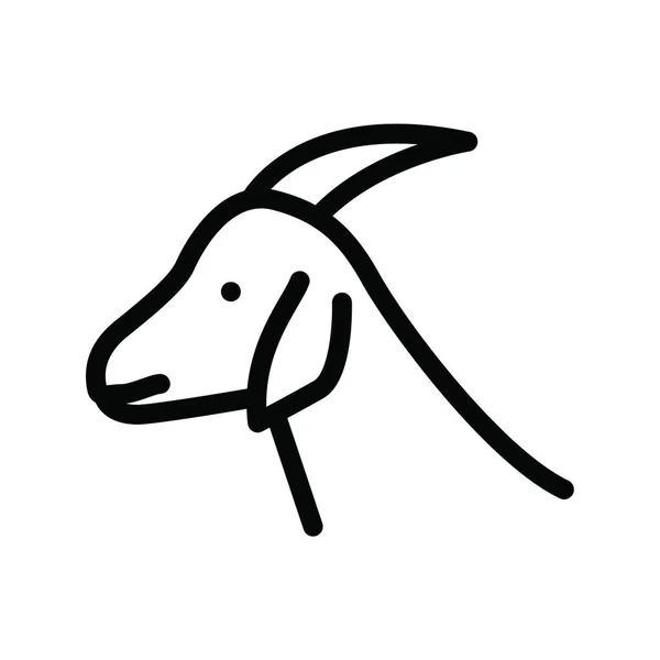 Goat Icon Vector Illustration — Stock Vector