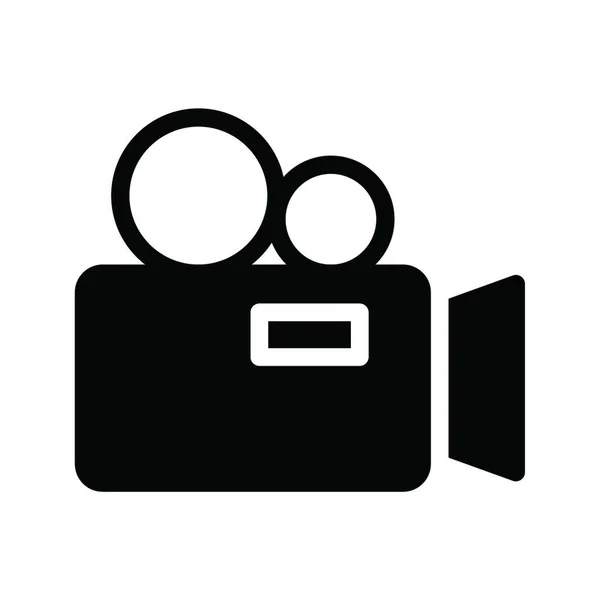 Video Camera Icona Web Vettoriale Illustrazione — Vettoriale Stock