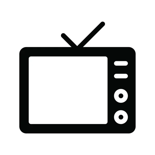 Иконка Телевидения Векторная Иллюстрация — стоковый вектор