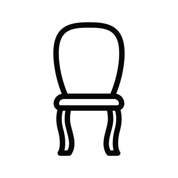 Cadeira Ícone Vetor Ilustração — Vetor de Stock
