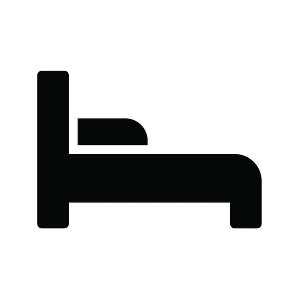 Bett Symbol Vektorillustration Einfaches Design — Stockvektor