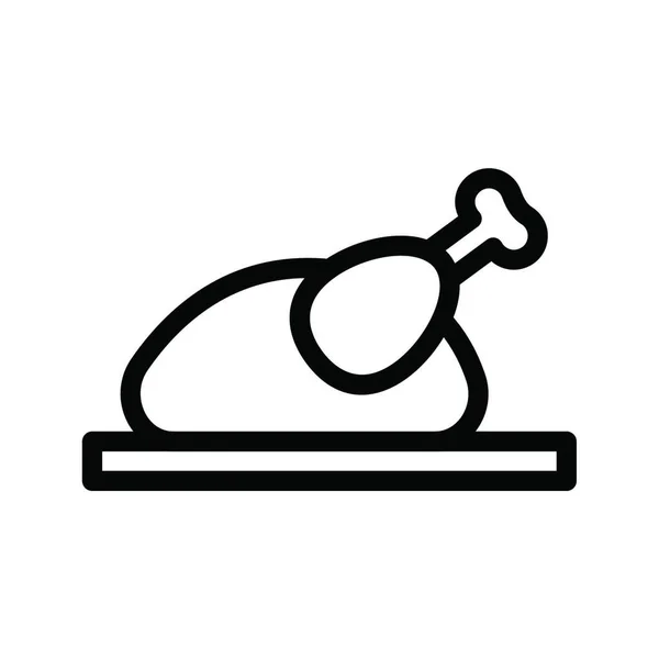 Курица Простая Векторная Иллюстрация — стоковый вектор