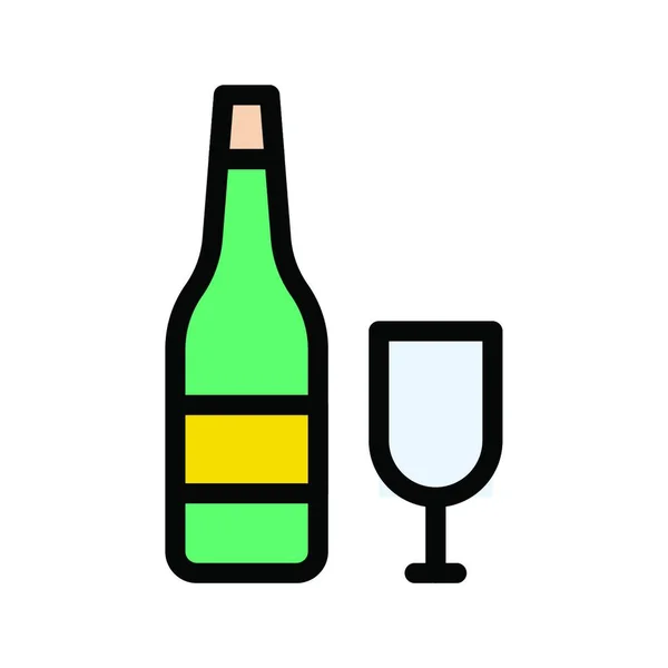 Botella Icono Vector Ilustración — Vector de stock
