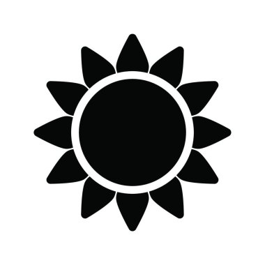 güneş web simgesi vektör illüstrasyonu