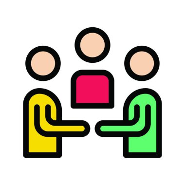 Anlaşma simgesi, vektör illüstrasyonu 