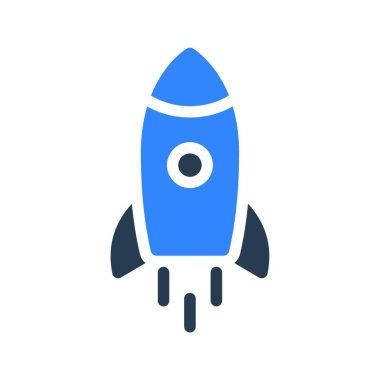 roket, web basit simgesi illüstrasyonu