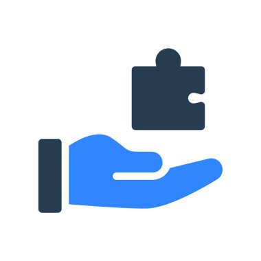 Yapboz simgesi, web basit illüstrasyonu