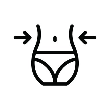 İnce gövde simgesi vektör illüstrasyonu