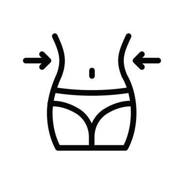 İnce gövde simgesi vektör illüstrasyonu