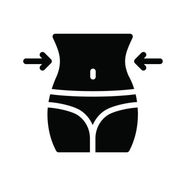 İnce gövde simgesi vektör illüstrasyonu