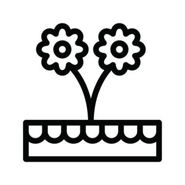 çiçek simgesi vektör illüstrasyonu