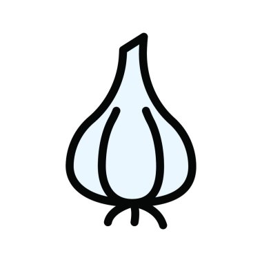 Sarımsaklı sebze, basit vektör çizimi