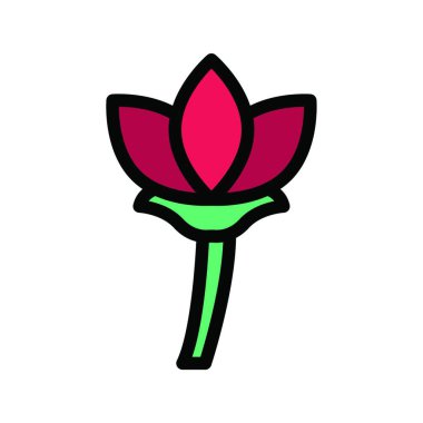 çiçek çiçeği, basit vektör illüstrasyonu