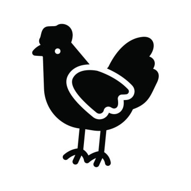 Hen icon, chicken icon, vector illustration