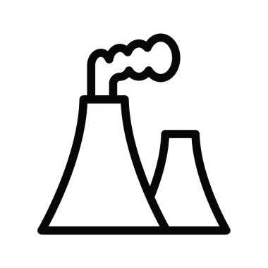 Endüstriyel fabrika kutsal kişilerin resmi, vektör çizim 