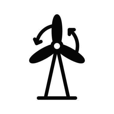 yel değirmeni web simge vektör çizim