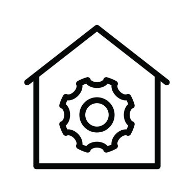 Ev simgesi vektör illüstrasyonu 