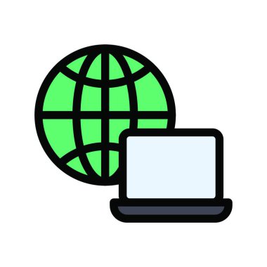 İnternet simgesi, vektör illüstrasyonu