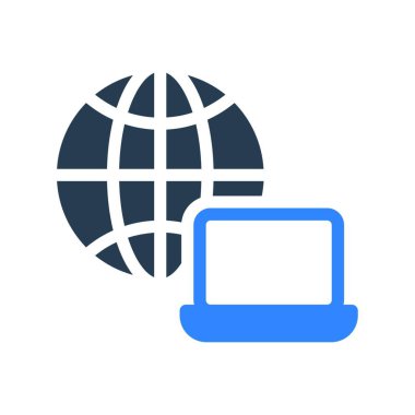 İnternet simgesi, vektör illüstrasyonu