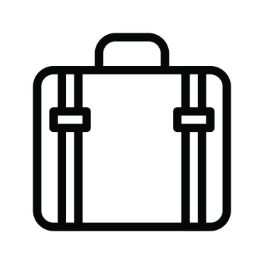 bavul simgesi, vektör çizimi      