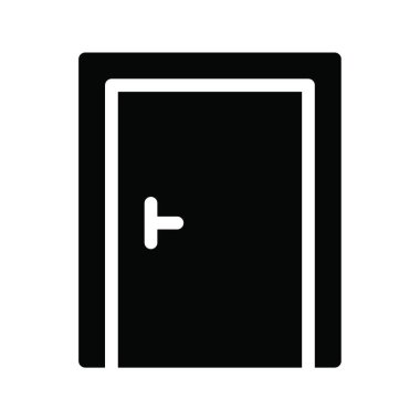 kapı simgesi vektör illüstrasyonu