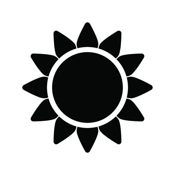 Sun Web Icon Vector Illustration — Stock Vector