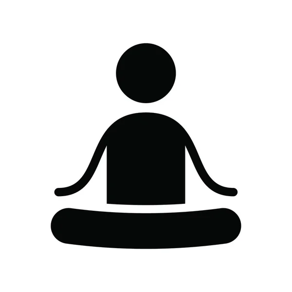 Meditasyon Simgesi Vektör Illüstrasyonu — Stok Vektör
