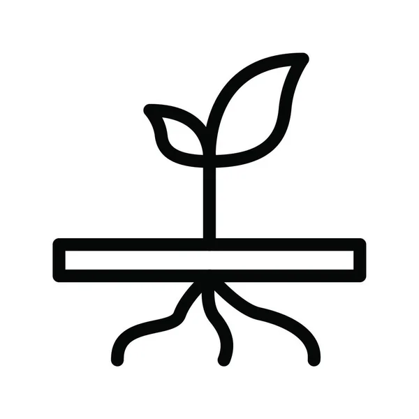 Plant Web Icon Vector Illustration — Stock Vector