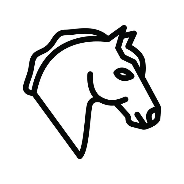 Векторная Иллюстрация Иконки Лошади — стоковый вектор