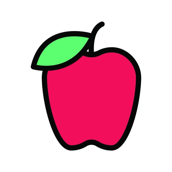 Яблучний Фрукт Простий Векторна Ілюстрація — стоковий вектор