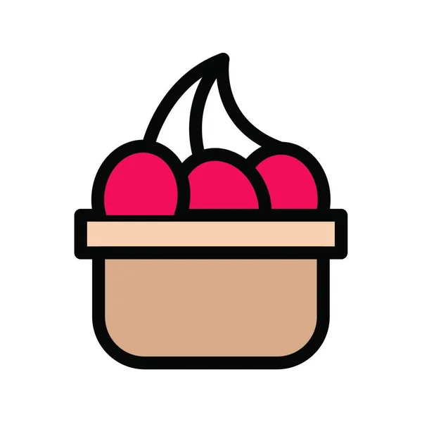 Berries Icon Vector Illustration — Stok Vektör