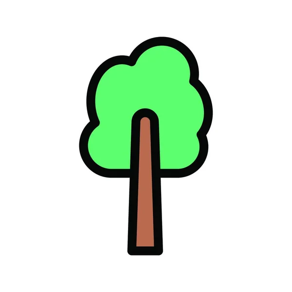 Дубове Дерево Проста Векторна Ілюстрація — стоковий вектор