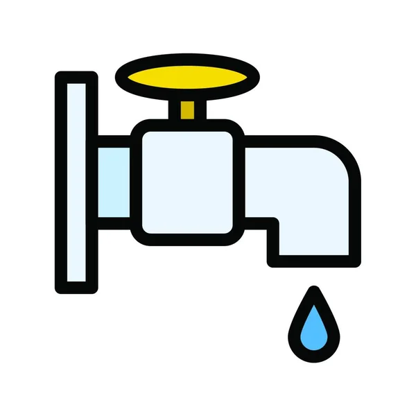 Faucet Simple Vector Illustration — Stock Vector