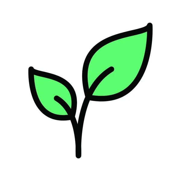 Folhas Verdes Ilustração Vetorial Simples —  Vetores de Stock