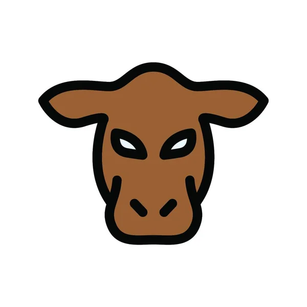 Buffel Dier Eenvoudige Vector Illustratie — Stockvector