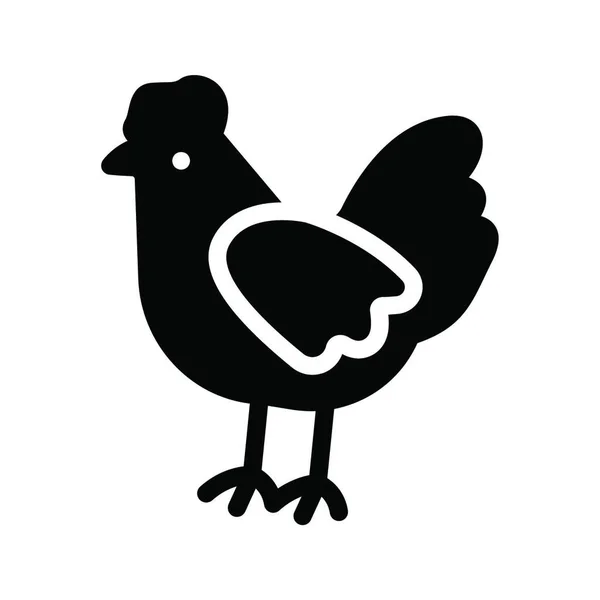 Hen Icon Chicken Icon Vector Illustration — Vettoriale Stock