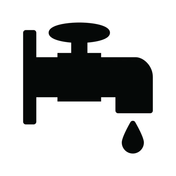 Water Tap Icon Vector Illustration — Stock Vector