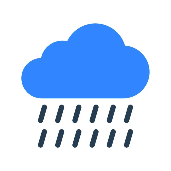 Regen Web Icon Vektor Illustration — Stockvektor