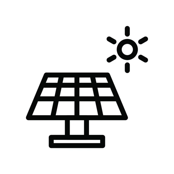 Solar Panel Web Icon Vektor Illustration — Stockvektor