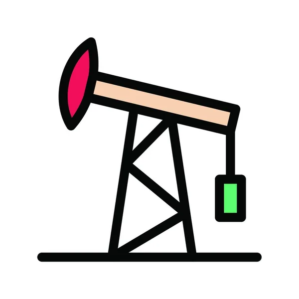 Нафтопереробний Значок Векторні Ілюстрації — стоковий вектор