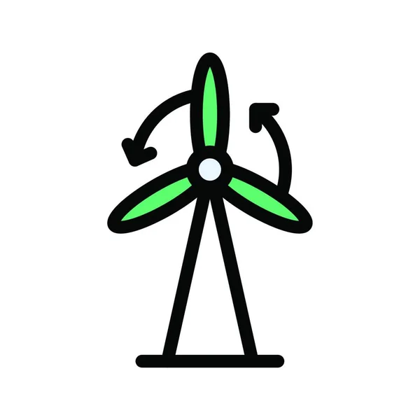 Windmolen Web Icon Vectorillustratie — Stockvector