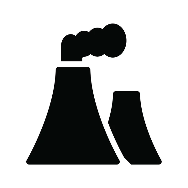 Ikone Der Industriellen Fabrik Vektor Illustration — Stockvektor