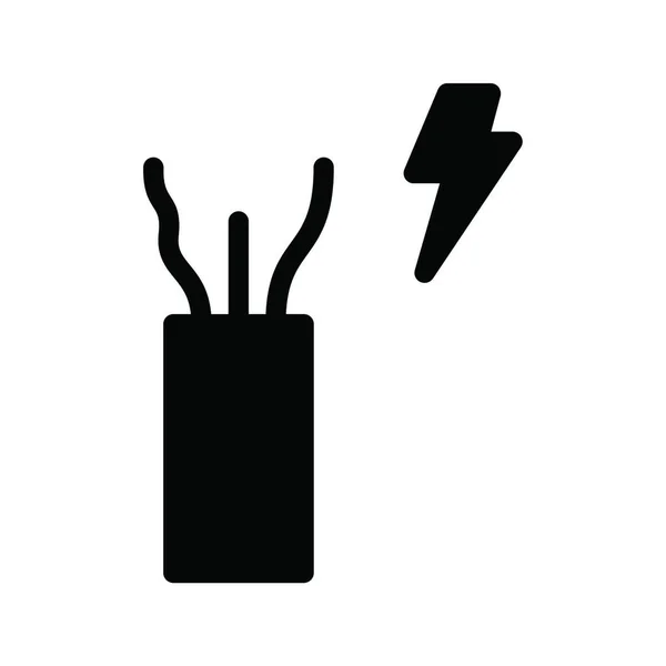Elektrik Simgesi Vektör Illüstrasyonu — Stok Vektör