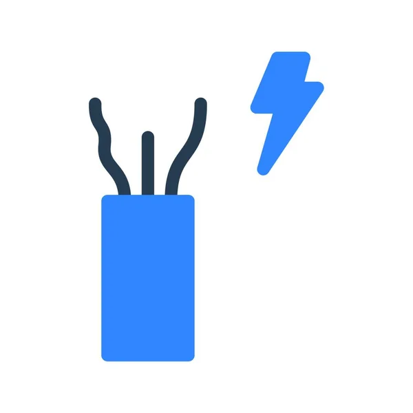 Elektrická Ikona Vektorová Ilustrace — Stockový vektor