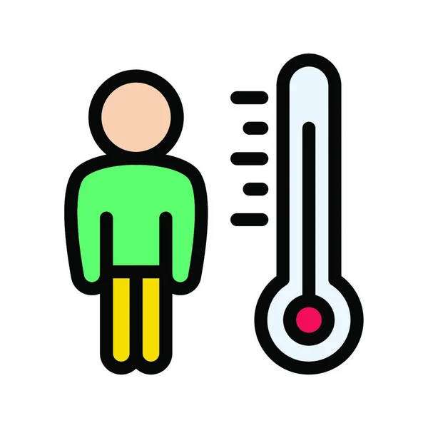 温度计网络图标矢量插图 — 图库矢量图片