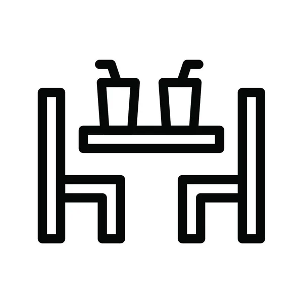 Ikona Židle Vektorová Ilustrace — Stockový vektor