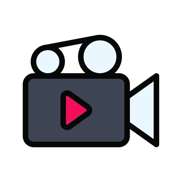 Video Icono Ilustración Vectorial — Vector de stock